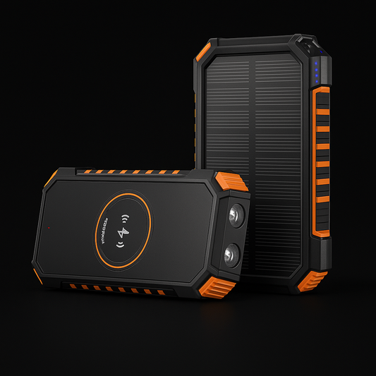 Riapow Solar Power Bank 26800mAh, Wireless Portable Charger with USB C Input/Output Fast Charge 3.0A Solar Charger External Battery with Flashlight for Phone, Tablet and Camping Outdoors