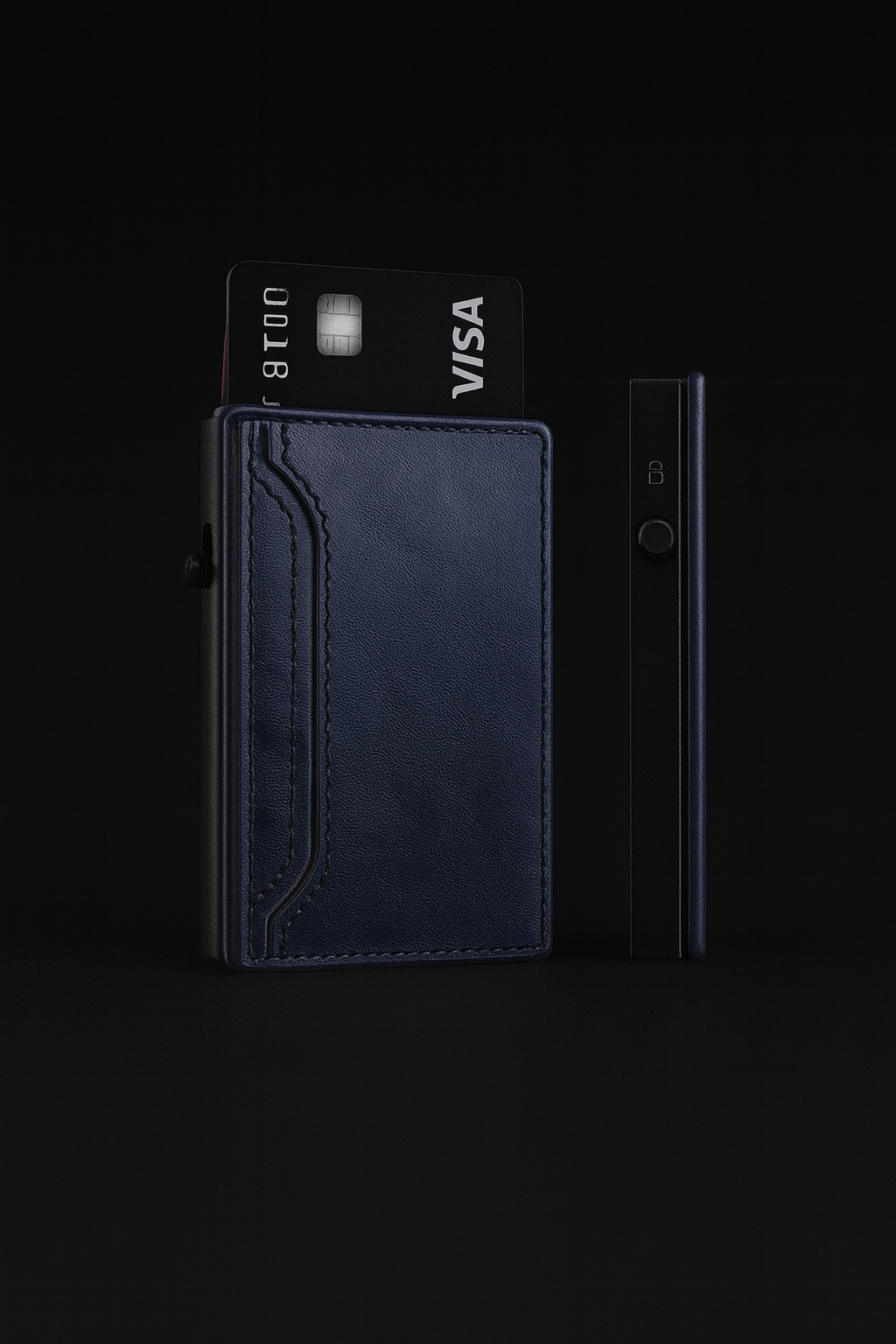 TOYFID Wallet With PU Leather Cover,Aluminum Alloy Pop Up Wallet Holder Card